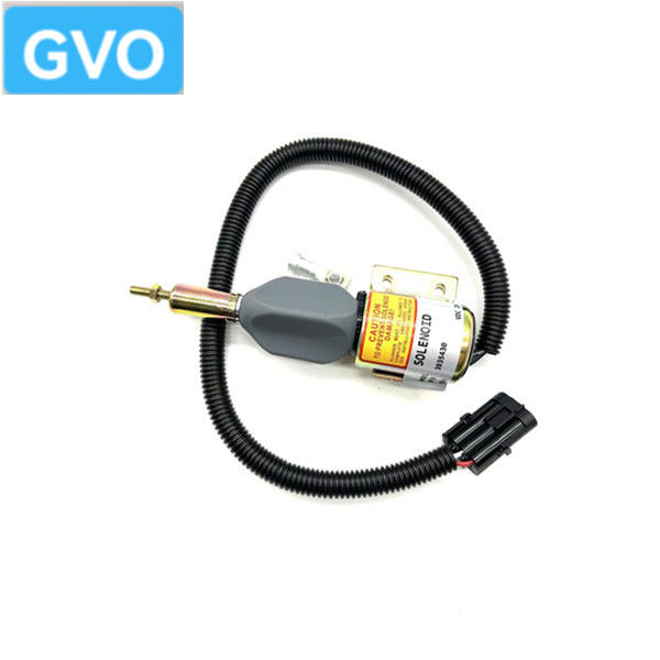 3935430 Pièces de pièces d'excavatrice moteur Cummins 6BT éteindre l'huile soupape solénoïde éteindre l'électricité